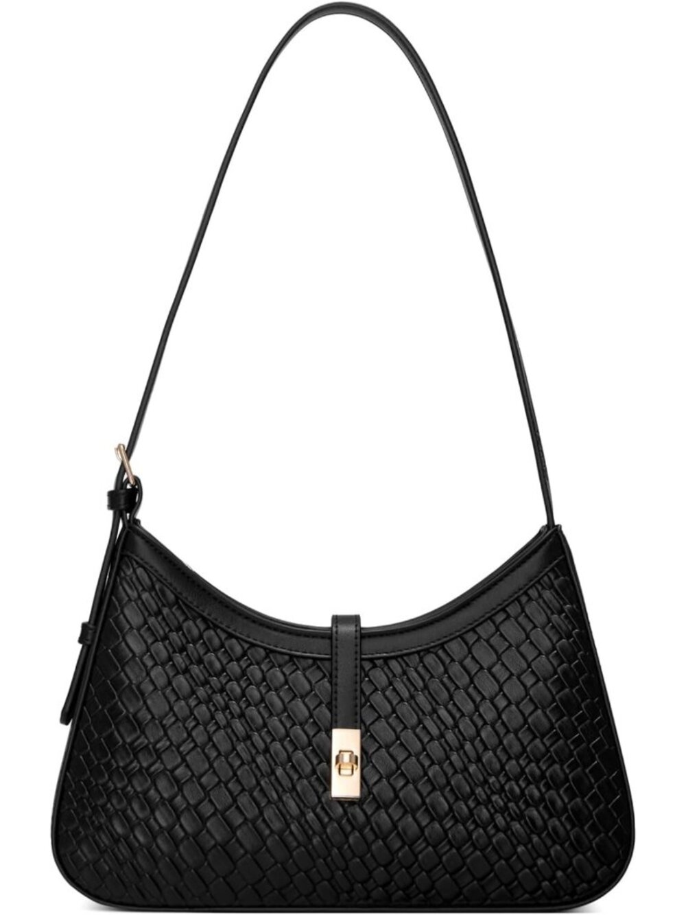 Chic Woven Shoulder Bag for Women | Small Vegan Leather Purse, Stylish